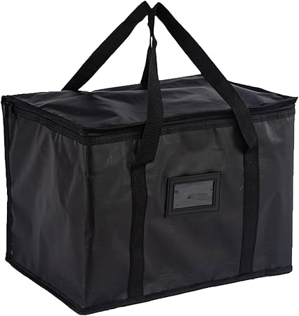 JOYVOX Large Food Delivery Bag, Insulated Thermal Bag for Hot and Cold Food, Waterproof and Reusable Catering Bag with Sturdy Zipper for Groceries, Pizza, Catering, and Delivery Services