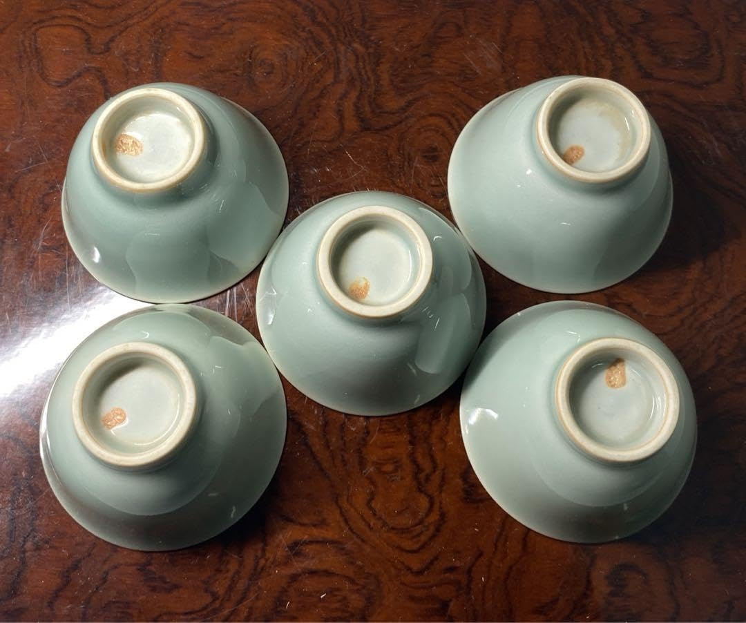 茶道具 青磁茶碗 大川内 小笠原長春 共箱 Amazon.co.jp: 小笠原長春造 大河内焼 青磁茶器（共箱