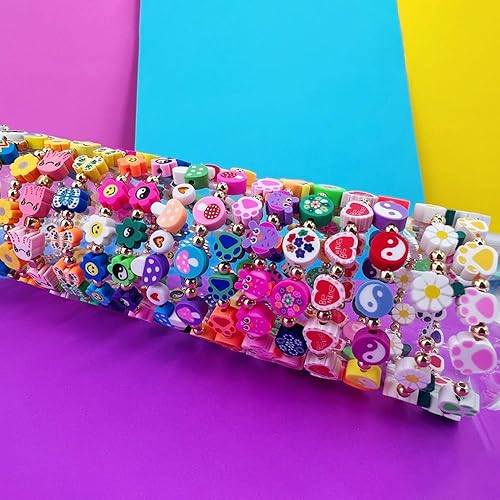 Miniatura 4 de MIIIM 200 cuentas de arcilla, cuentas de arcilla polimérica para cuentas del día de San Valentín, dijes de arcilla para pulseras, cuentas de corazón