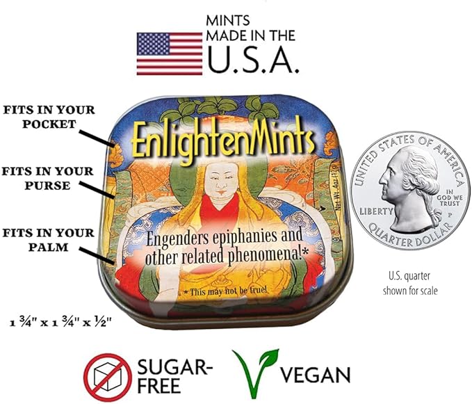 The Unemployed Philosophers Guild EnlightenMints Mentas - 1 Lata, Peso Neto 12g miniatura 3