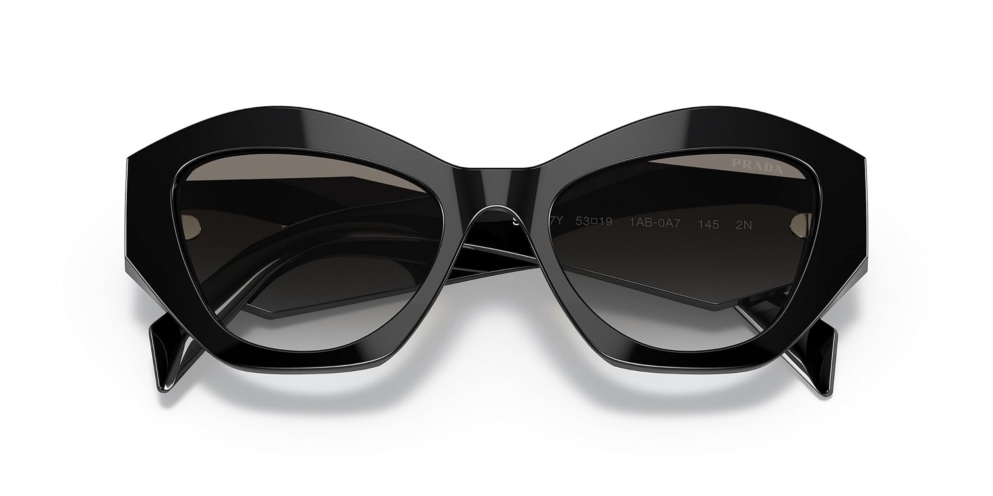 Prada PR 07YS - 1AB0A7 Sunglasses BLACK w/GREY GRADIENT 53mm