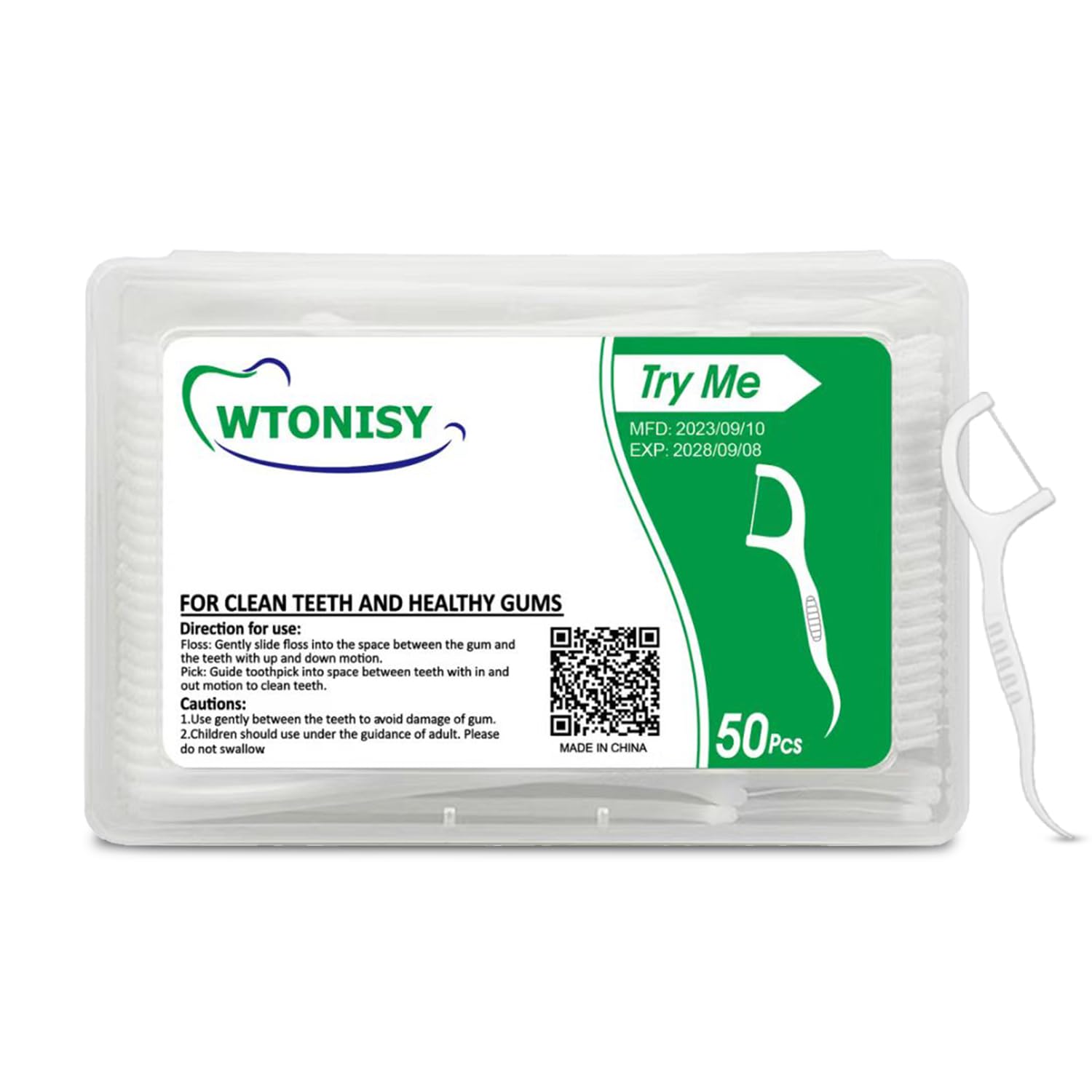 Dental Floss Picks Unflavored Floss Picks 50 Count Travel Tooth Picks Flossers Floss Sticks for Teeth car Work