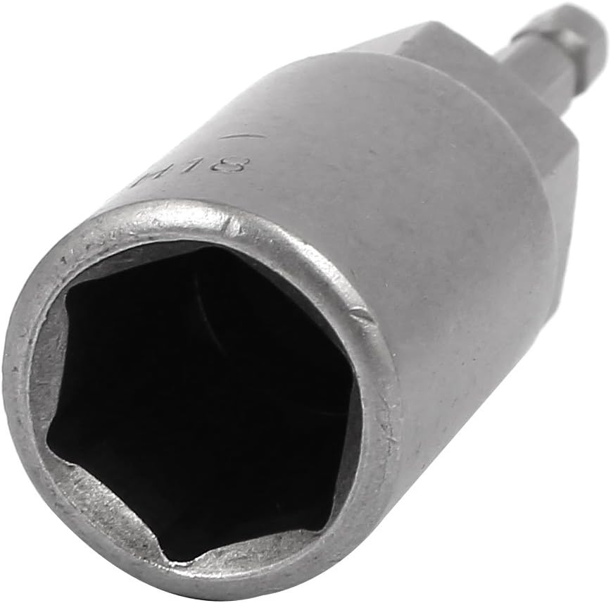 83mm Length 7mm Hex drill hole 18mm Hexagonal Deep Socket Nut Driver Bit Gray 10pcs (79576a4be10b3613544b7bea13b57389)