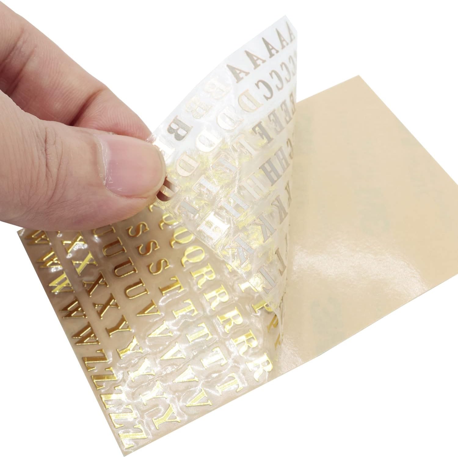 6 Sheets Small 0.18 inch Alphabet Number Stickers Mini Letters Stickers Glitter Alloy Self Adhesive Letters for Epoxy Resin Casting Decoration DIY Crafts Scrapbook, Gold/Silver (4.5mm) image 5