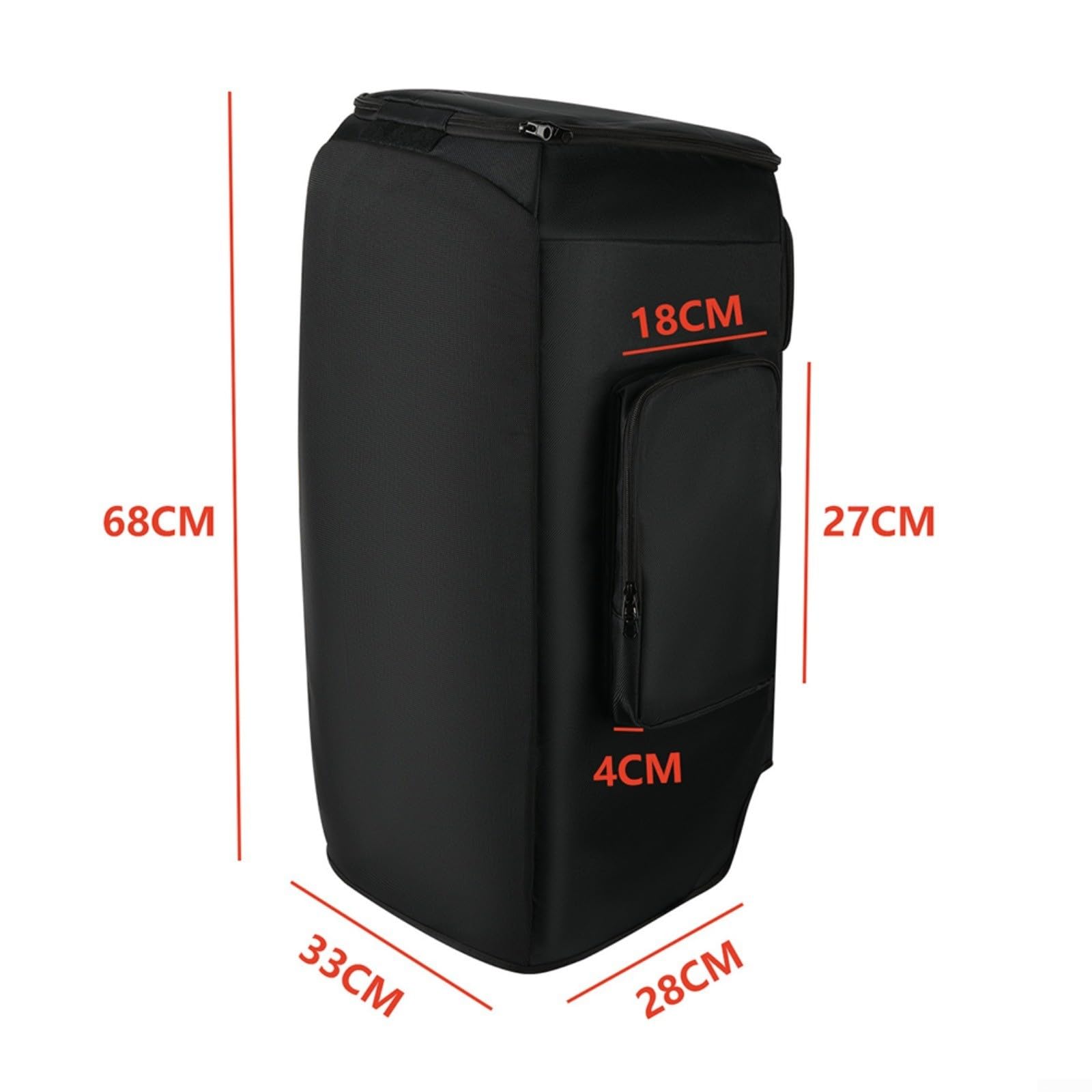 Für JBL PARTYBOX-STAGE 320 Staubschutz, wasserdichte Outdoor-Reise-Lautsprechertasche, 600D Nylon-Schutzhülle, schwarze Tragetasche für tragbares Audiosystem, 33 x 27,5 x 66 cm