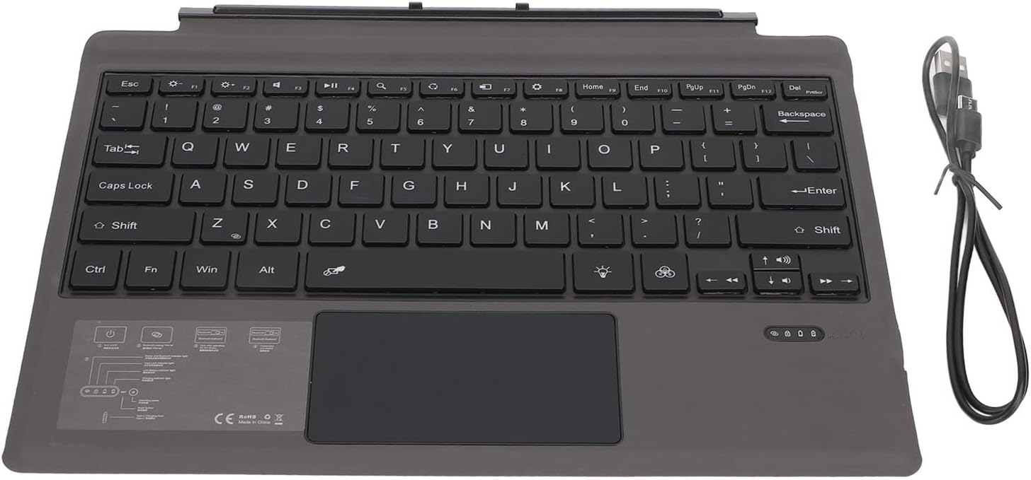 Amazon タブレットキーボード 超薄型 静音 磁気接続 BT 5.0 Bluetoothキーボード 角度調整可能 Shanrya