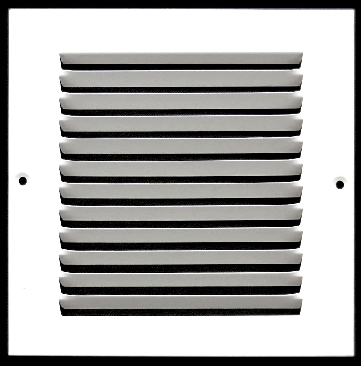 14'' x 8'' [Duct Opening] Flat Stamped Steel Return Air Grille by - Sidewall and Ceiling - HVAC Premium Vent Duct Cover - White [Overall Dimensions: 15.75''w X 9.75''h] — view 108