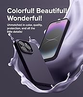 Vista 3 de Ringke Funda de silicona compatible con iPhone 14 Pro Max de 6.7 pulgadas, color morado oscuro