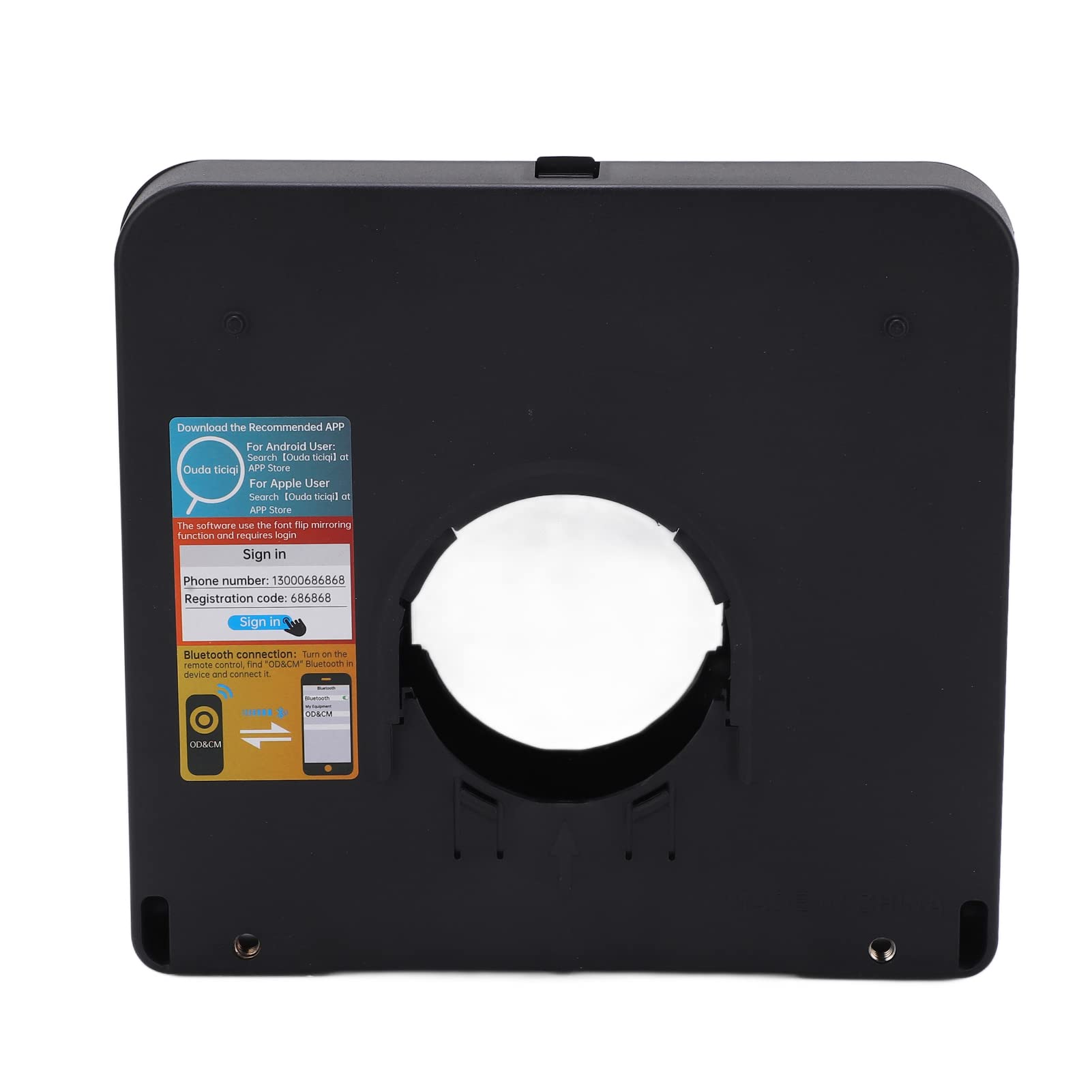Bewinner Teleprompter con Telecomando, Teleprompter Portatile Pieghevole con Anello Adattatore da 49 Mm, 52 Mm, 58 Mm, 62 Mm, 67 Mm, 72 Mm, 77 Mm per Fotocamera SLR Tablet Smartphone