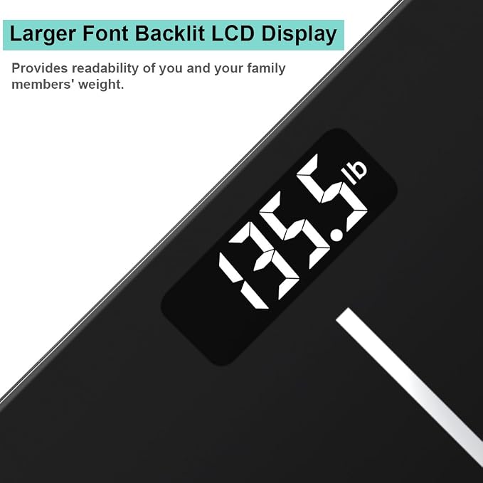 Báscula de baño digital Triomph Precision, 400 lb, negra miniatura 8