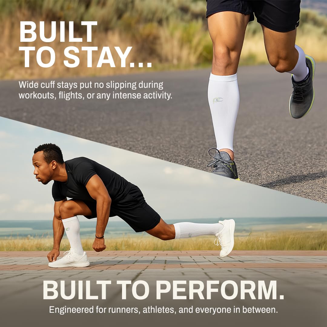 PRO Compression: Rękawy kompresyjne na łydki (pełna długość) 1 para