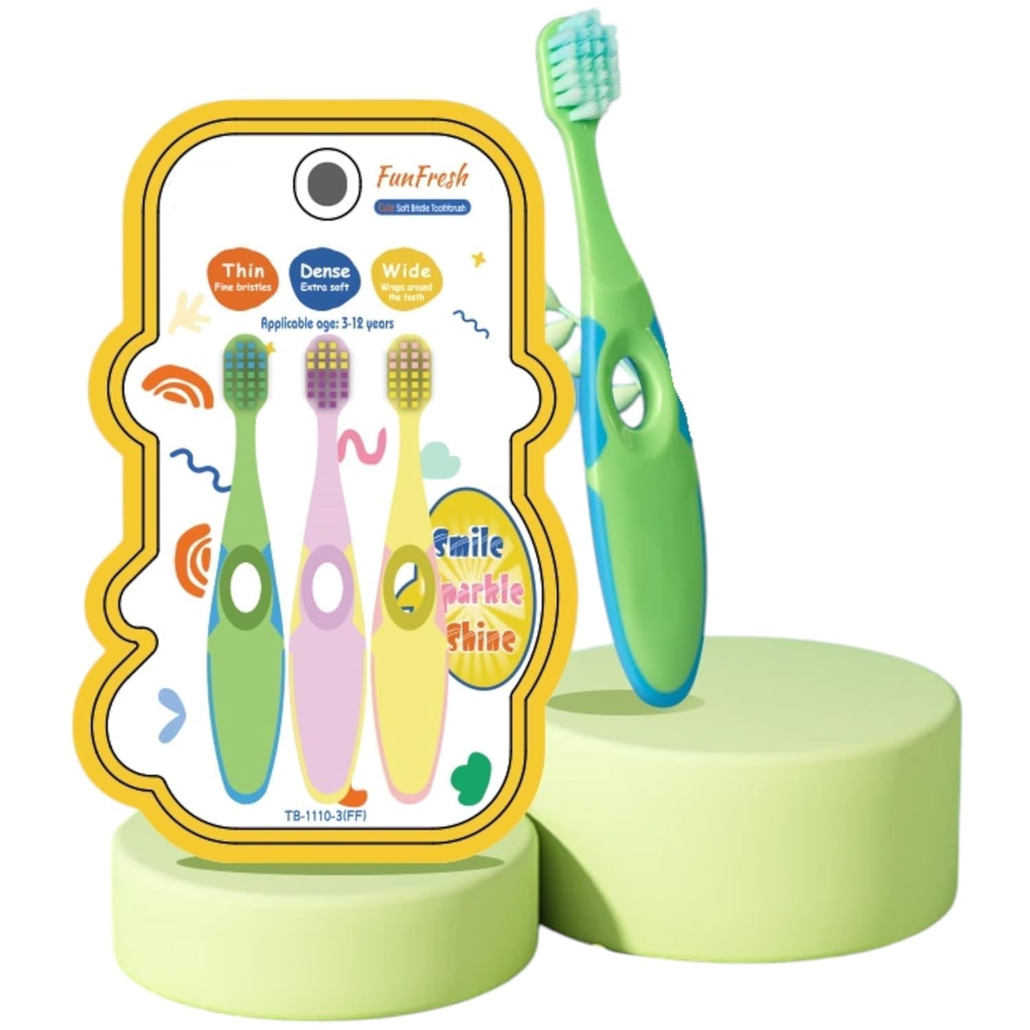 Kids Extra Soft Bristle Toothbrush for Age 3 to 12 Years Wide Brush Head Gentle Gum Care Easy Grip Handle Childrens Manual Tooth Brush for Daily Oral Hygiene Assorted Colour-image-27