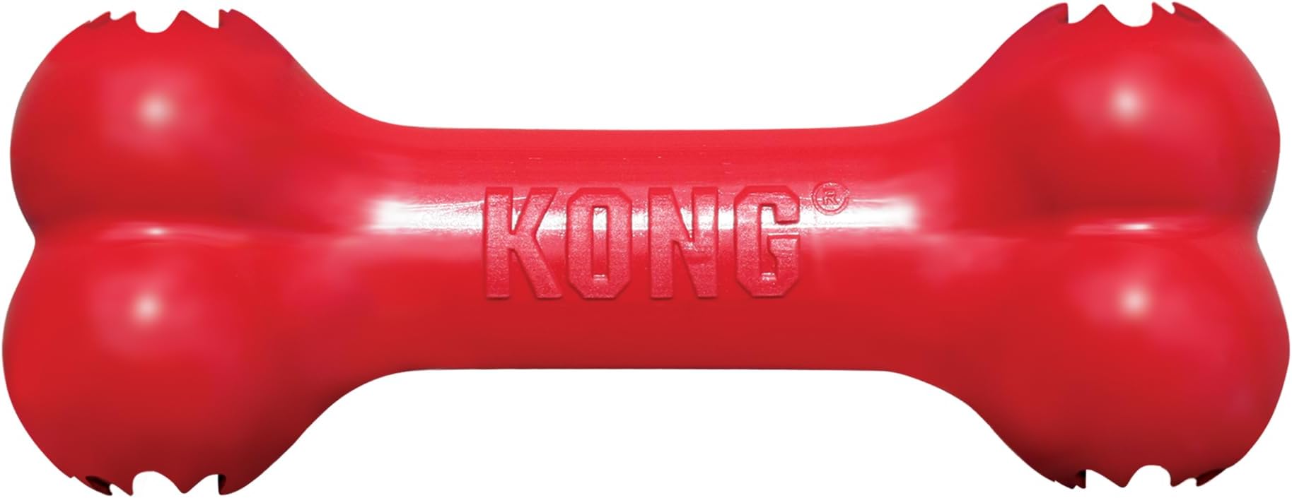 Goodie Bone - Classic Durable Natural Rubber Dog Bone - Treat Dispensing - For Small Dogs, Red