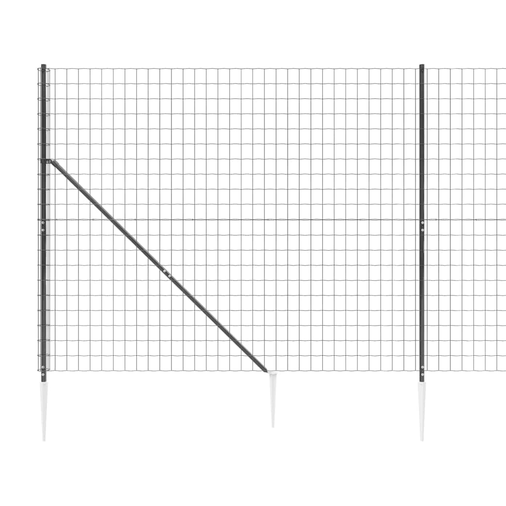 ZEYUAN Cerca de Alambre con Pinchos de Anclaje Gris Antracita 1,4x25 m, Malla Metalica, Malla Alambre, Alambre para Conejos, Vallas De Obra, Mallas para Gallinero - 154267