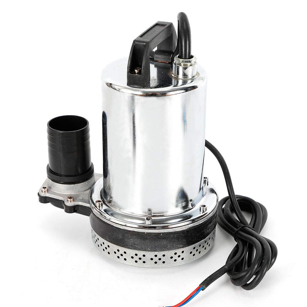 Futchoy Pompa sommergibile DC 12V 160 W in acciaio inox per irrigazione lavaggio auto portata massima: 6000 l/h