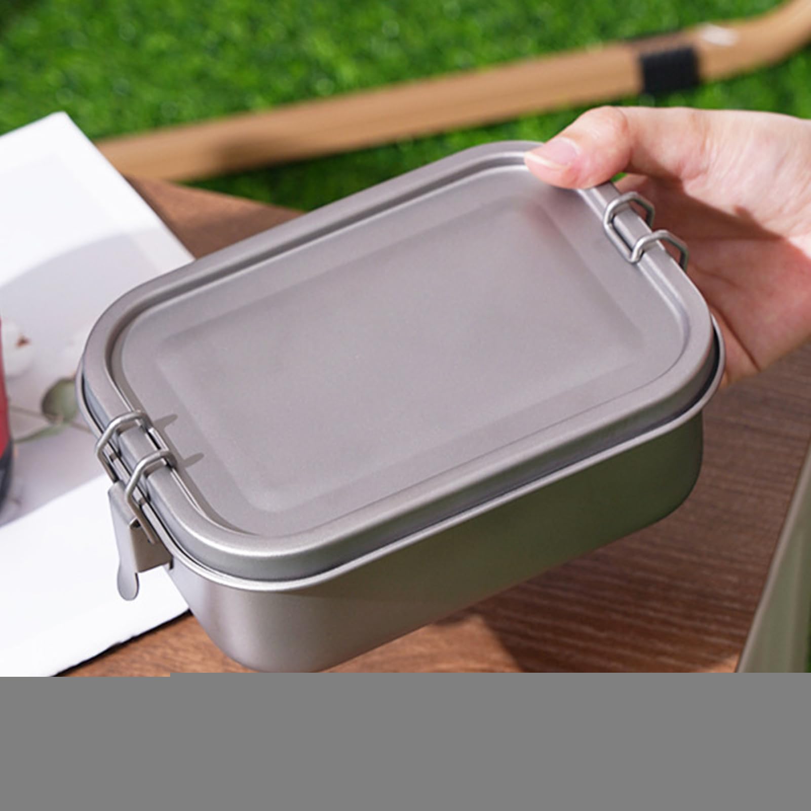 Lunchbox in metallo titanio, Lunchbox in metallo titanio | Contenitore per