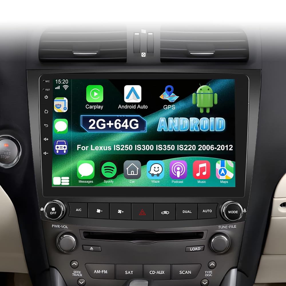 Amazon.com: [2+64G] NHOPEEW Car Stereo for Lexus IS250 IS300 IS350