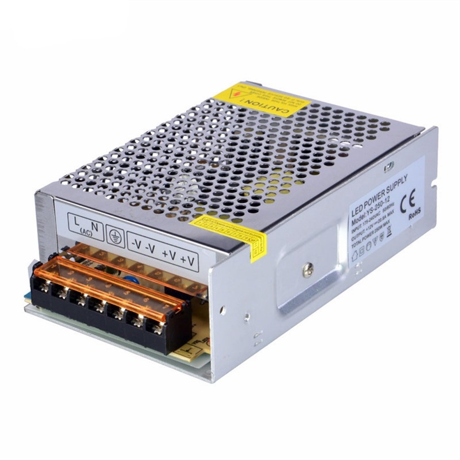 Driver LED 12V 20A 250W Alimentatore Switching di Tensione 220V 230V AC-DC trasformatore di Illuminazione Scatola Intera