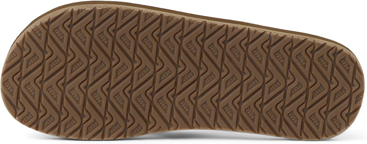 REEF Men's Leather Smoothy Flip Flops