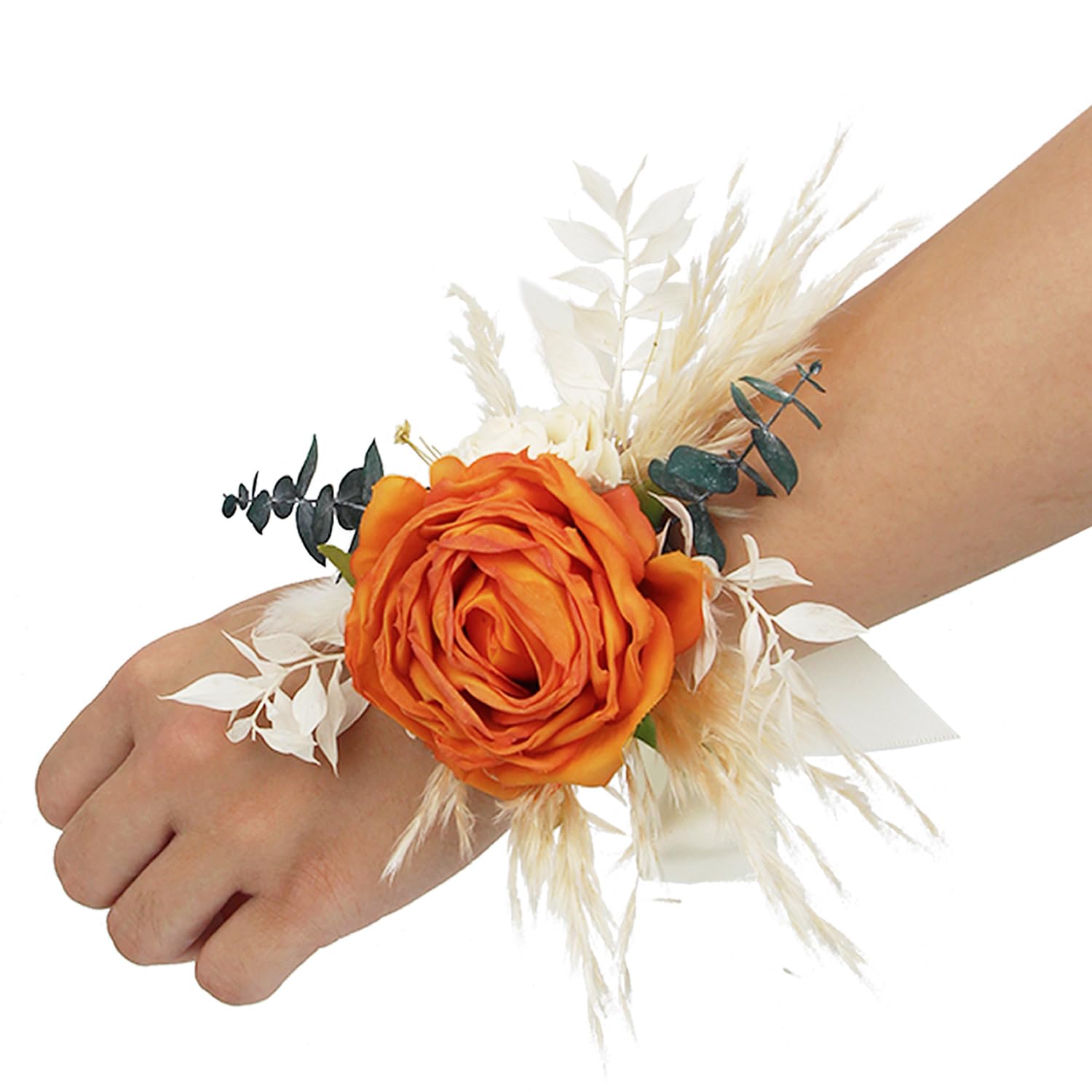 Amazon.com: Rinlong 2Pcs Burnt Orange Wrist Corsage for Fall