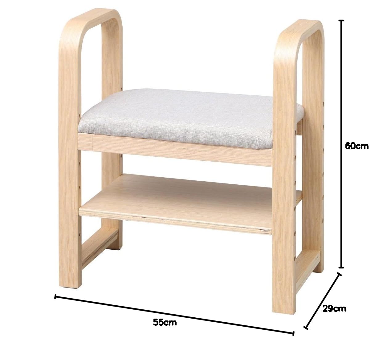 Amazon.co.jp: アイリスオーヤマ 玄関椅子 ナチュラル GC-55 : ホーム