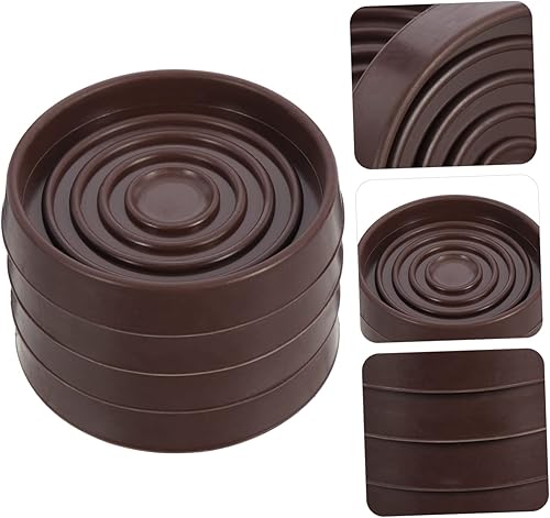 Miniatura 5 de DOITOOL 4 posavasos para silla ruedas antideslizantes para muebles de suelo de goma o café almohadillas redondas para patas de pulgadas pies no duros