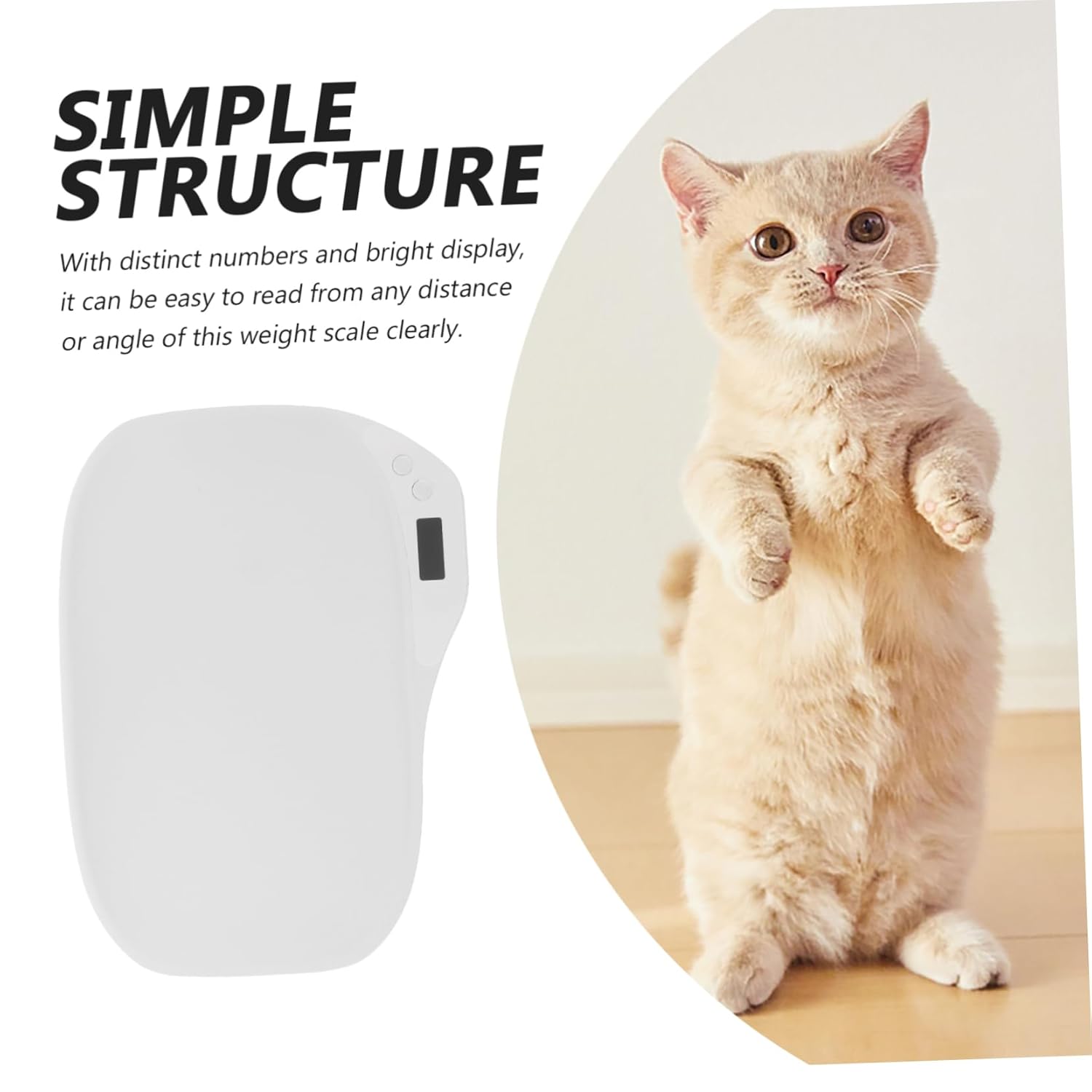 FRCOLOR Digital Electronic Pet Scale with LED Display High Precision Lightweight Kitten and Puppy Weighing Scale for Food and Animals