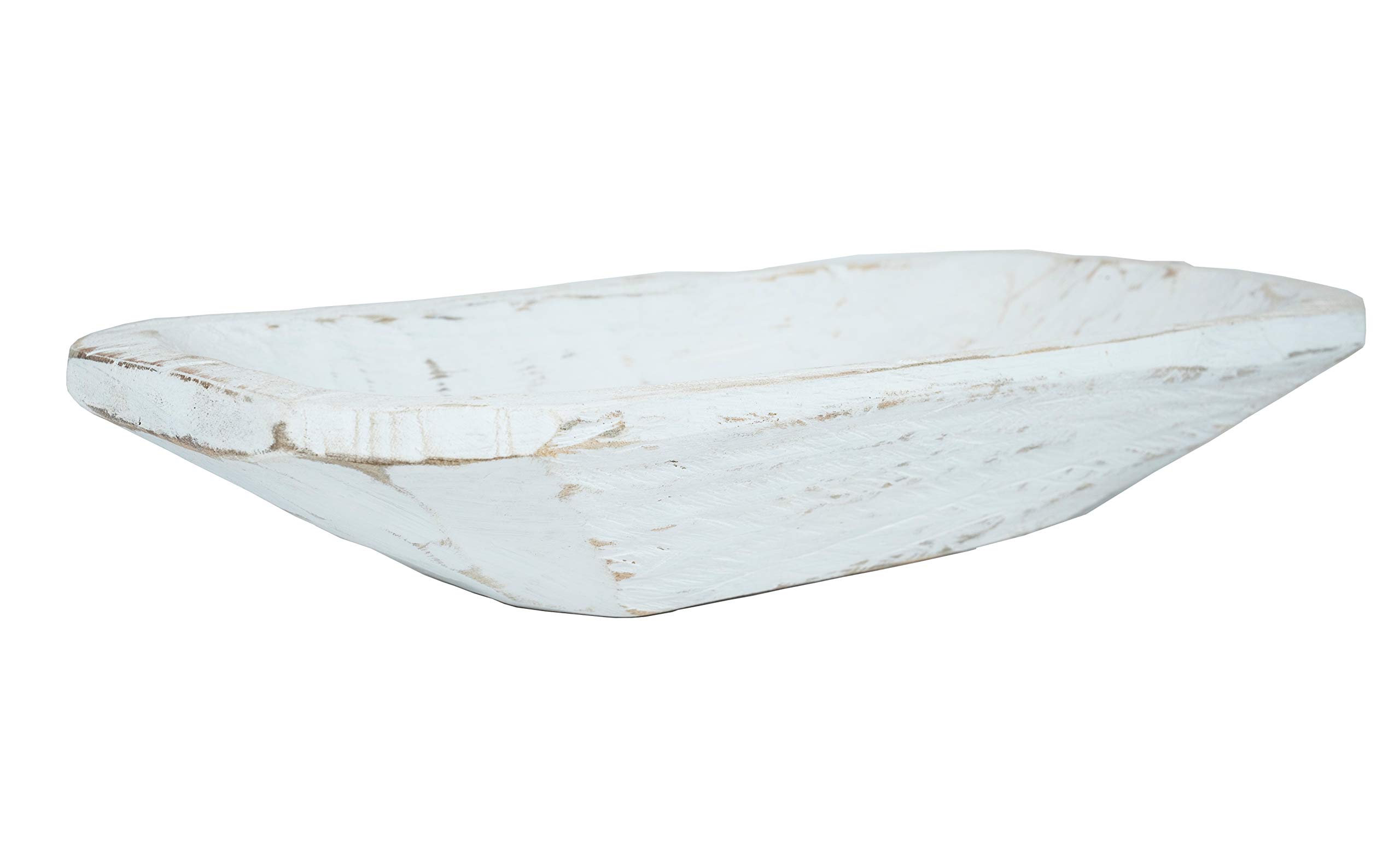 Wood Dough Bowl - White