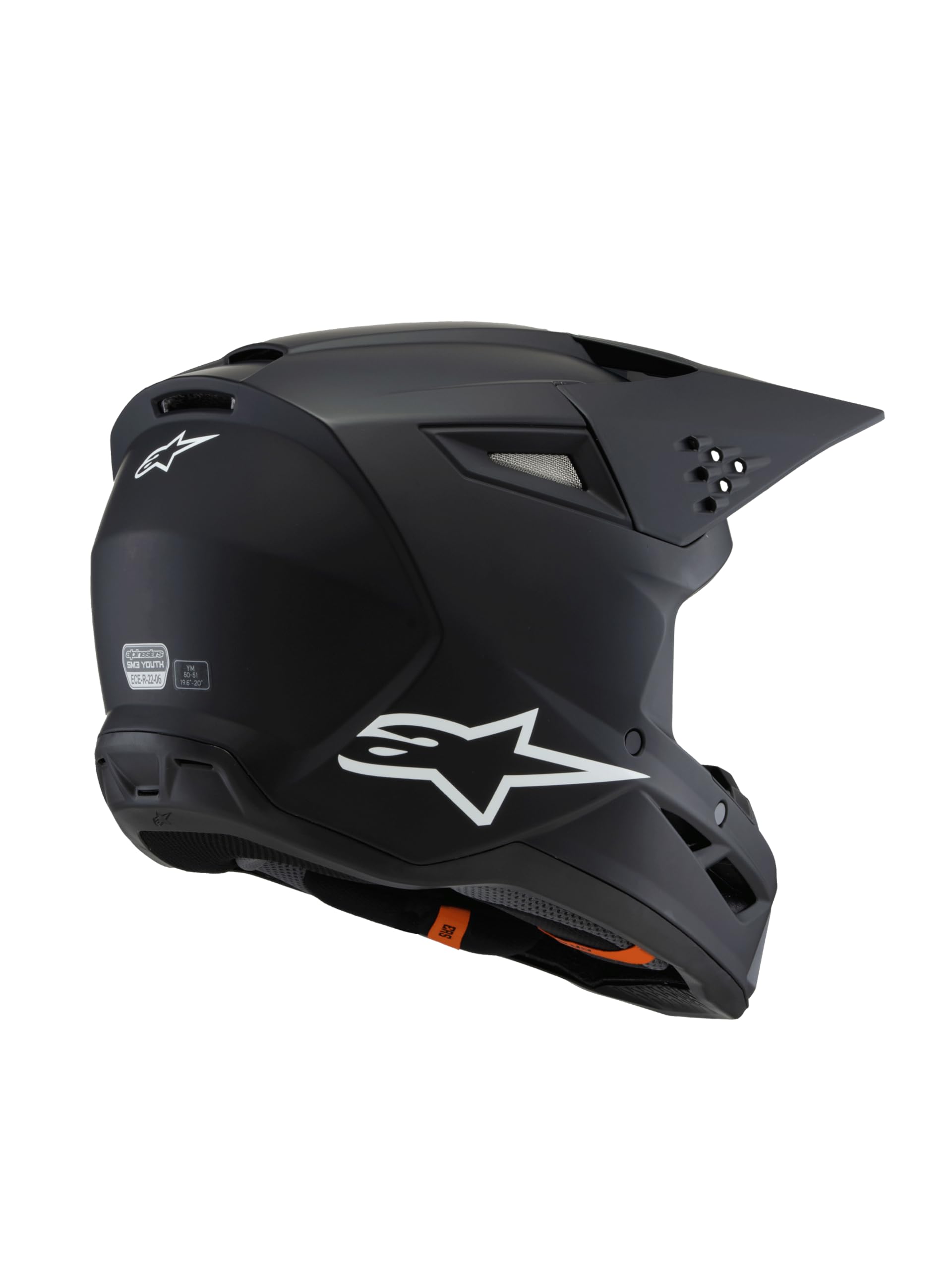 Alpinestars S-M3 Youth Moto Helmet (Black Matte, Youth Large)