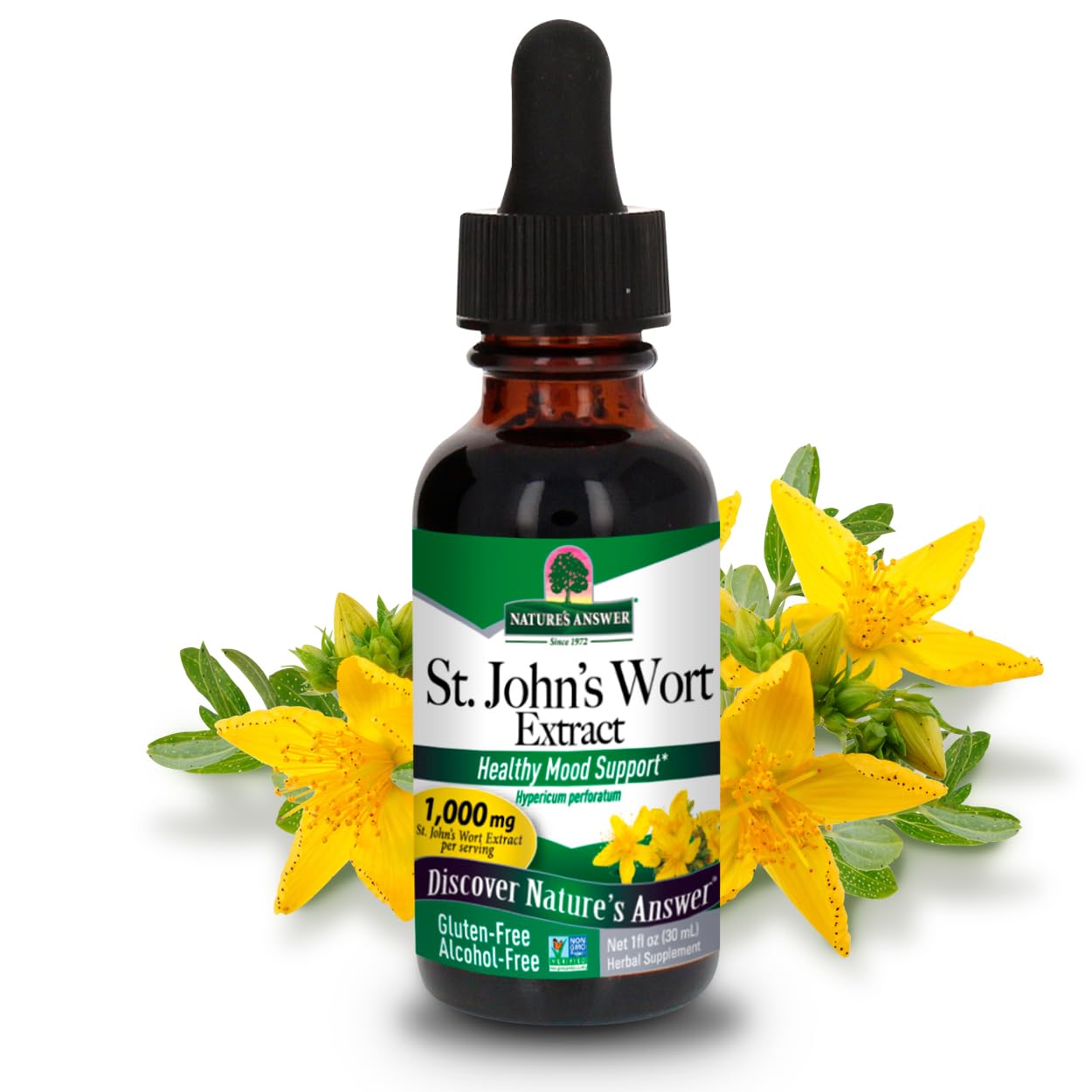 Nature's Answer - St John's Wort Young Flowering Tops Alcohol Free - 1 Fl Oz