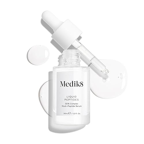 Medik8 Liquid Peptides - 30% Multi-Peptide-Anti-Aging-Serum - Drohnen-Technologie glättet & polstert Falten auf - Unterstützt Kollagen produzierende Zellen - 30ml - Liquid Peptides