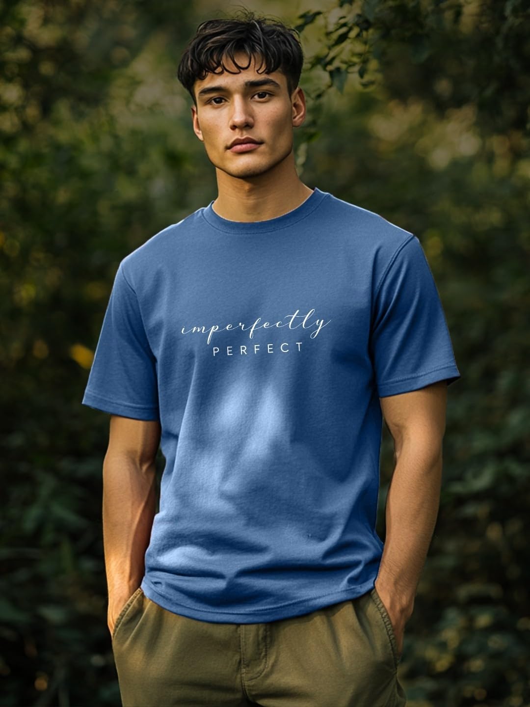 NOBERO Camiseta de corte regular con estampado gráfico para hombre