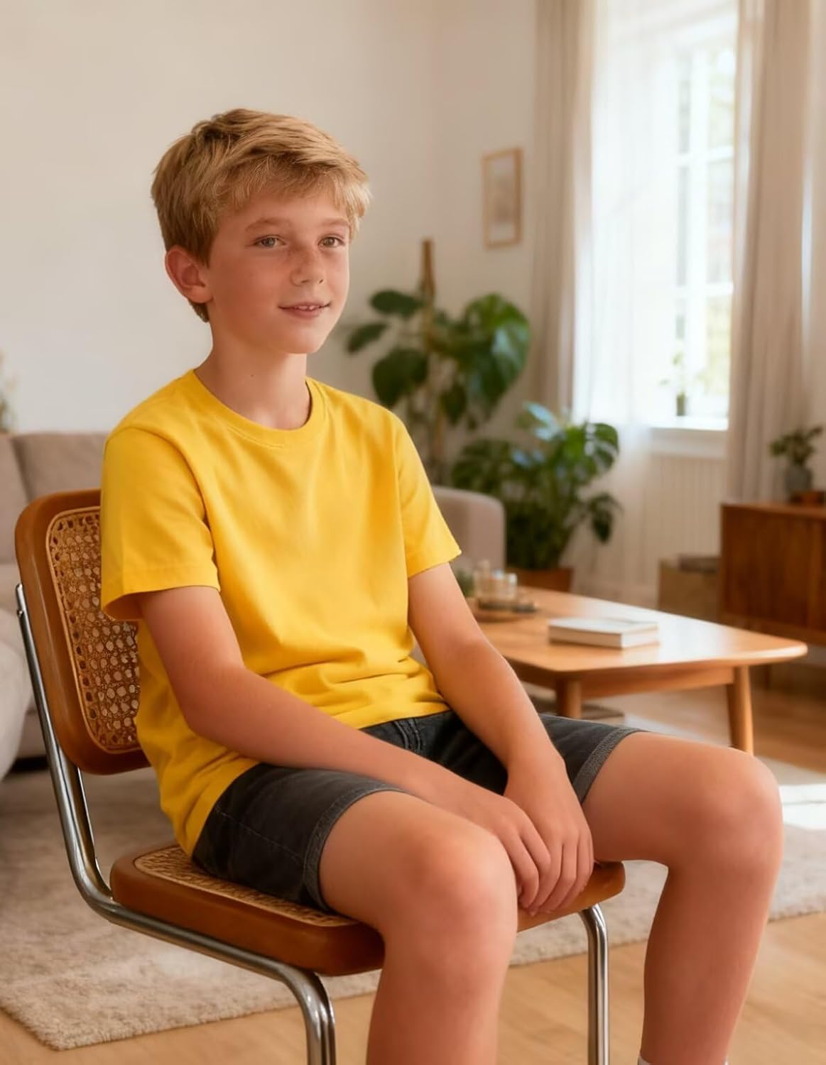 Youdesney Boys Short Sleeve Shirts, Kids Crewneck T-Shirts, Girls Casual Cotton Top Tee - Image 2