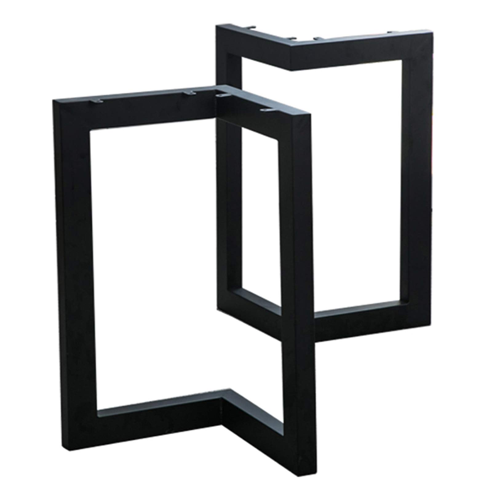 2 Stück 71,1 cm schwere Metall-Tischbeine, industrielles rustikales Dreieck-Design, 408 kg Tragkraft, schwarze Eisenbeine für DIY-Kaffeebar und Esstische