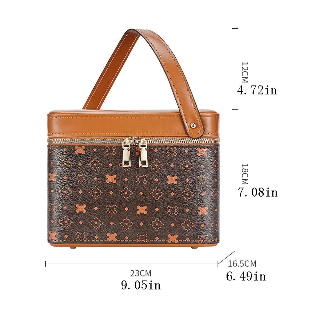 SISWIM Organizzatore di Trucco Travel Case Trucco, cosmetico Grande capienza del Sacchetto, Spazzola cosmetico di Scatola con Tracolla Organizer Trucchi (Color : Nero)