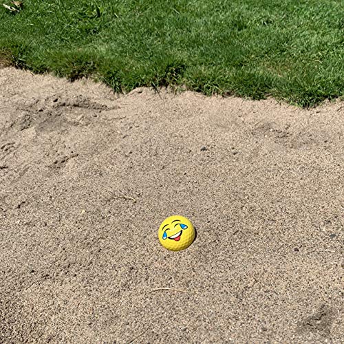 Yellow Emoji High-Visibility Distance Golf Ball Set Of 12 For Course Play, Practice, Gifts, And More (One Dozen) #TOP5
