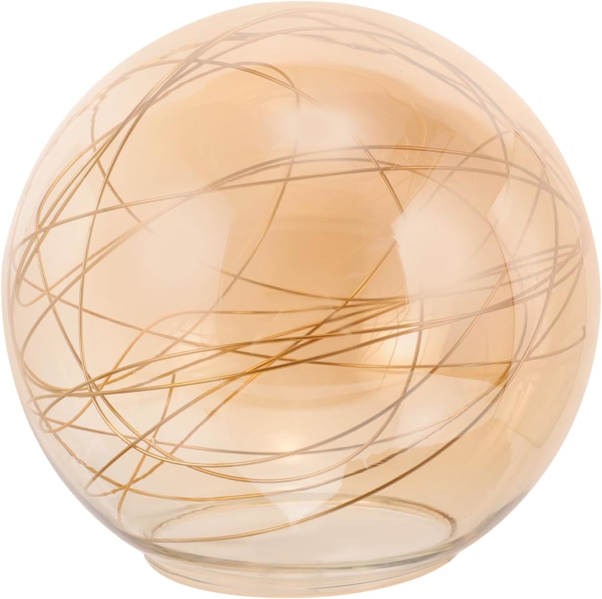 ARTIBETTER Replacement Lampshade Glass Globe with Aluminum Wire Frame 5.11X5.11X4.72 Inch for Chandelier Ceiling Pendant Light Fixture Decorative Cover