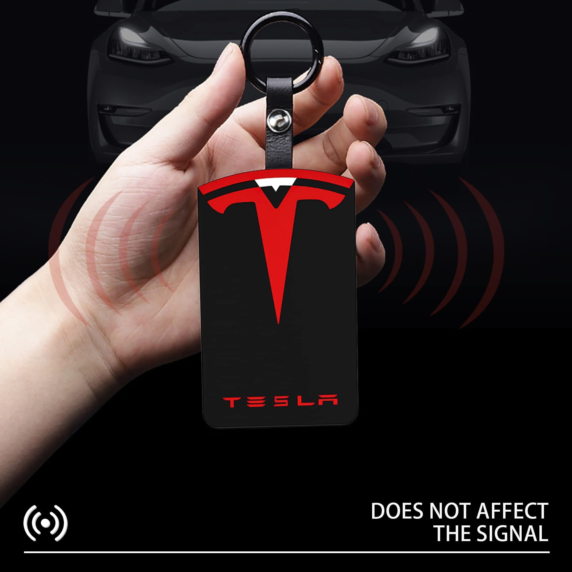 Portachiavi In Silicone Per Tesla Model 3 E Model Y - Custodia Protettiva Porta Carta Con Anello - Nero