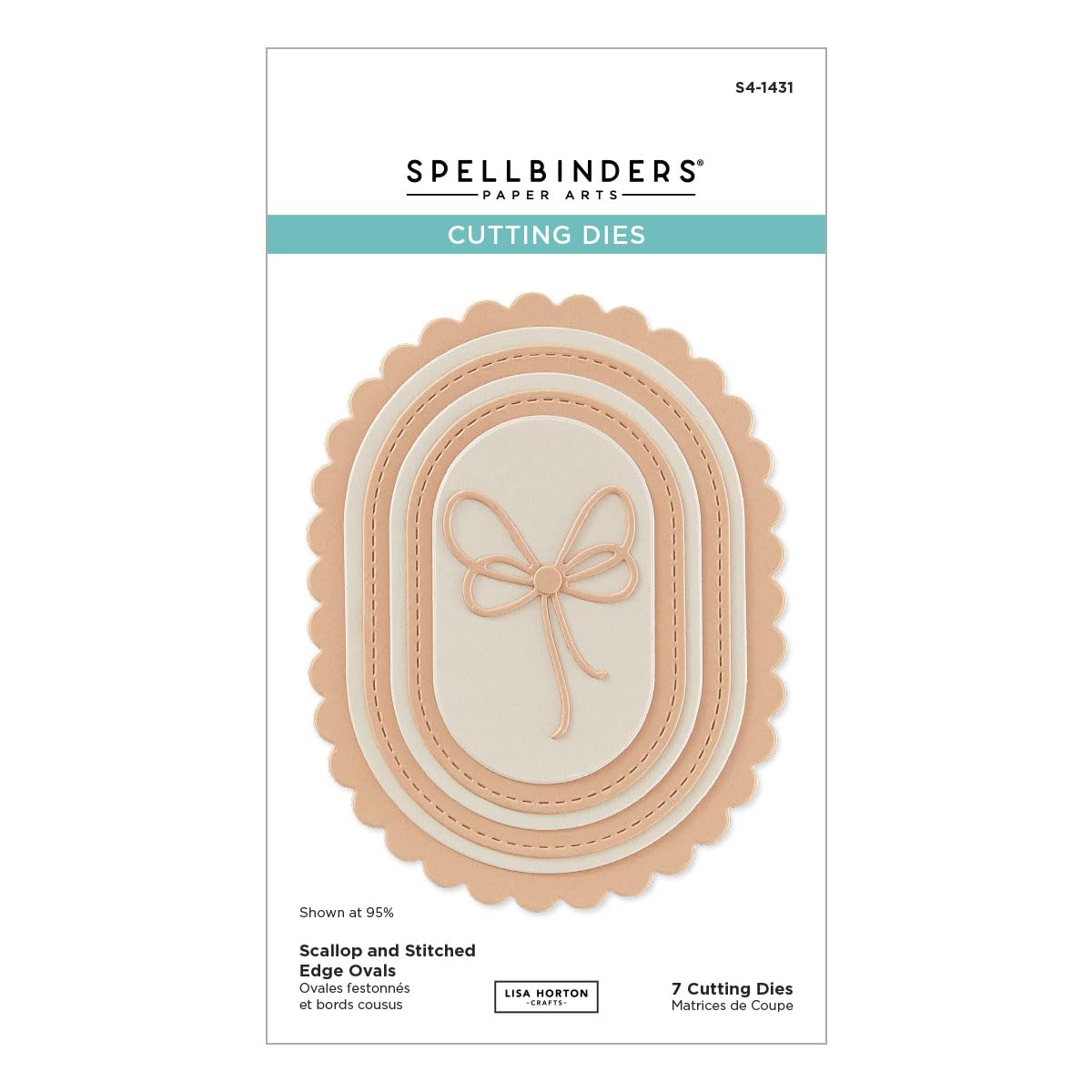 Scallop and Stitched Edge Ovals Etched Dies from The Wildflowers Collection by Lisa Horton