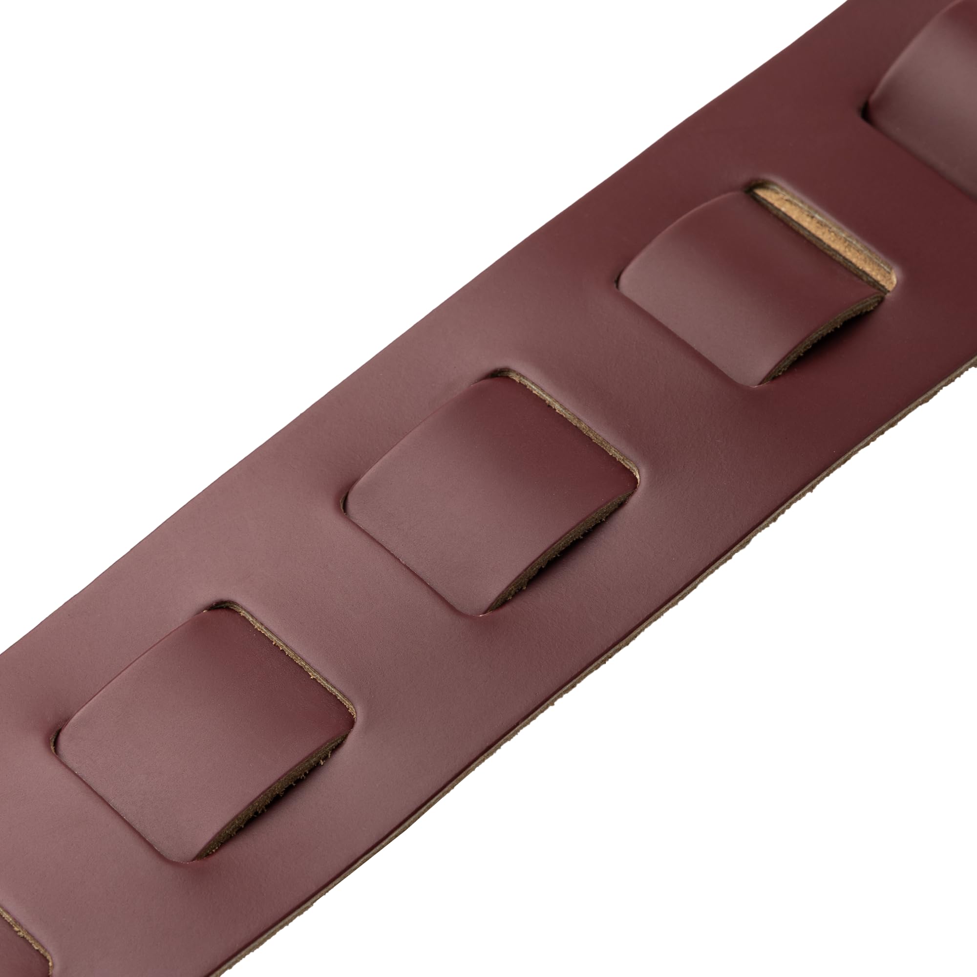 Levy's Leathers - Correa de guitarra de piel amplificada de 7,6 cm de ancho con acolchado de espuma, borgoña (M26PD-BRG-BRG)