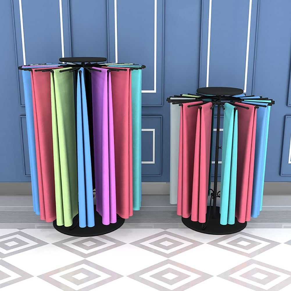 SRNS Black Metal Scarf Rack Organizer, Space Saving Display Stand for Belts/Ties/Purse, Adjustable Storage Holder for Retail Stores (Size : 30 rods)