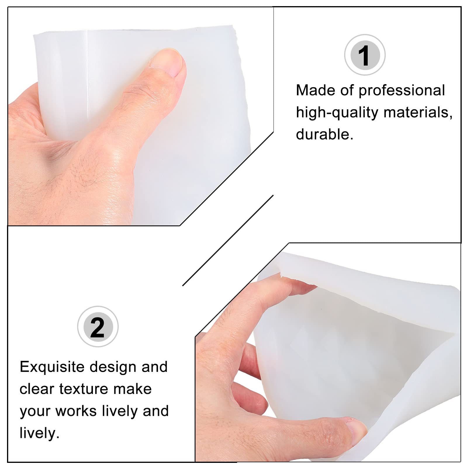 EXCEART Stampo Cilindrico in Silicone per Candele Profumate Stampi per Candele Artigianali Fai da Te Stampo in Silicone Riutilizzabile