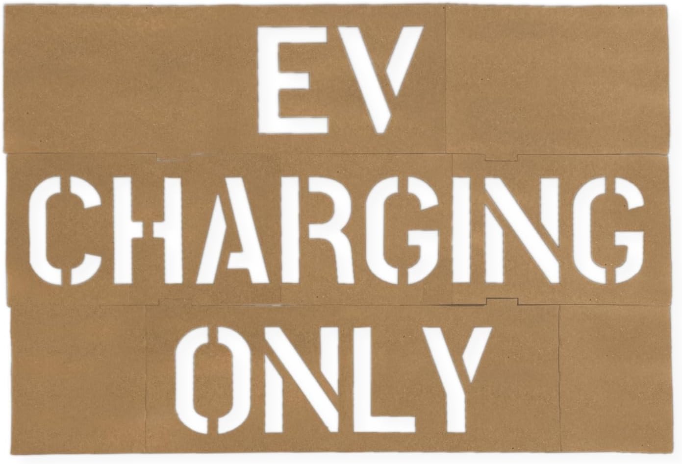 APS 12" EV CHARGING ONLY Pavement Stencil Reusable EV
