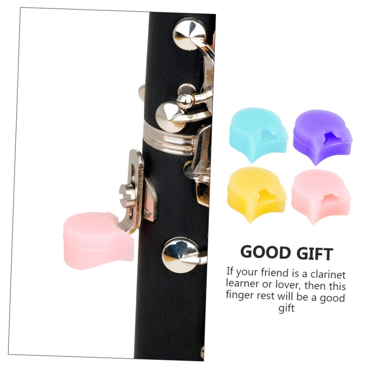 FAVOMOTO 12pcs Lightweight Clarinet Thumb Protectors Finger Supports for Clarinet Players Portable and Accessories Multi-color Design