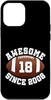 Vista 16 de Awesome Since 2008 18th Birthday Men Son American Football Case for iPhone 16