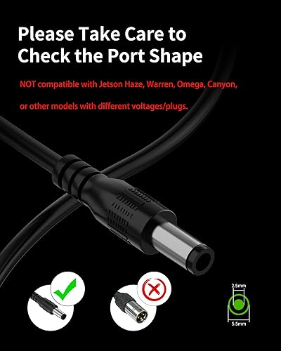 Miniatura 5 de VHBW Cargador de 42 V para bicicleta eléctrica Jetson, compatible con Jetson Bolt, Bolt Pro, Adventure, Metro, Journey, LX10, J5, J8 Bikes y para