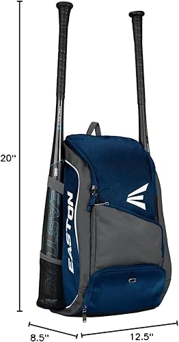 Miniatura 6 de EASTON Game Ready - Morral para bate y equipo de sóftbol y béisbol, 2 bolsillos para bate o para botellas de agua, compartimento principal