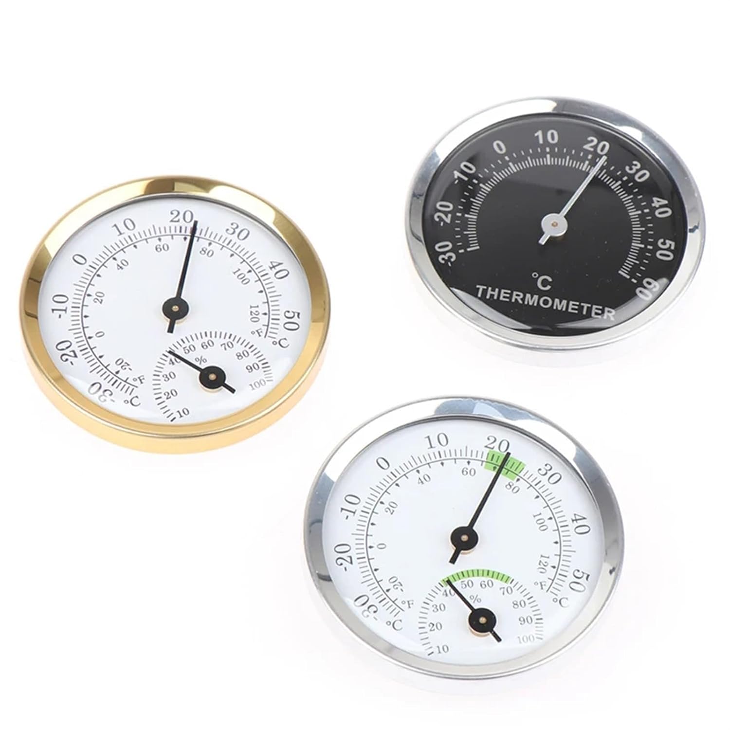 1PC Wall Mounted Temperature Humidity Meter Thermometer & Hygrometer(BK)