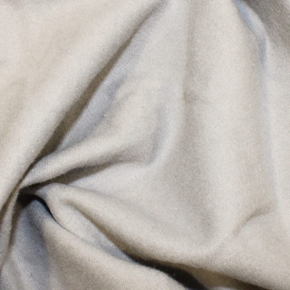 Brushed 100% Cotton Fabric Woven Flannel Winceyette Soft Price Per Metre (Light Grey)