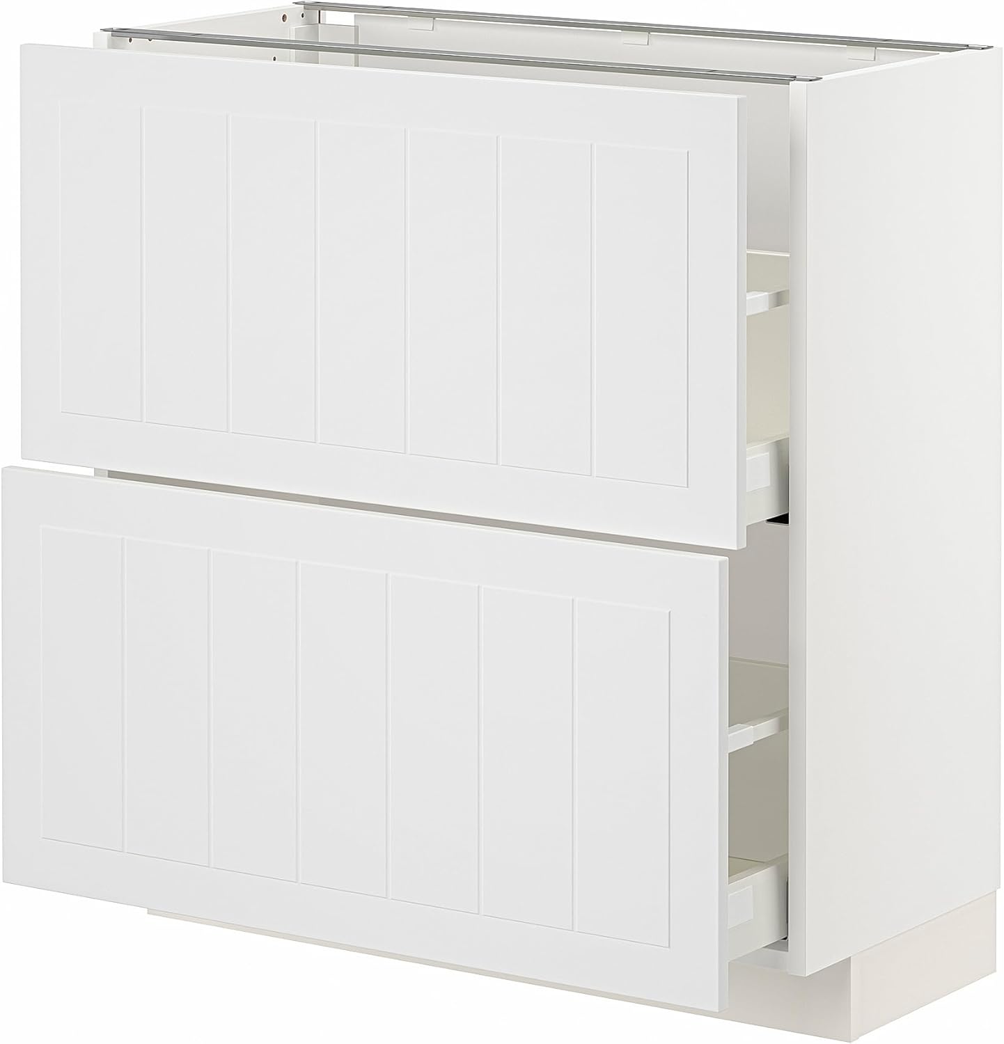 METOD/MAXIMERA Base cabinet with 2 drawers, white/Stensund white, 80x37 cm
